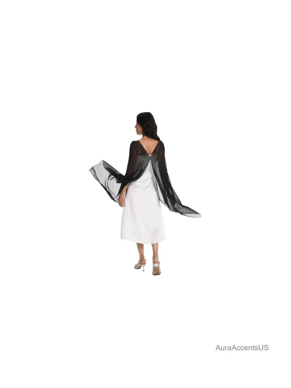 Chiffon Capelet Shawl Wraps for Bridesmaid Wedding Evening Party Cover Up